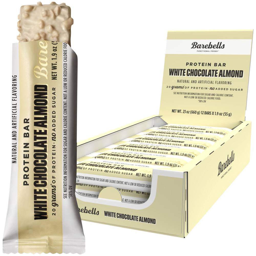 Barebells White Chocolate Almond Protein Bar (12 x 1.9 oz)