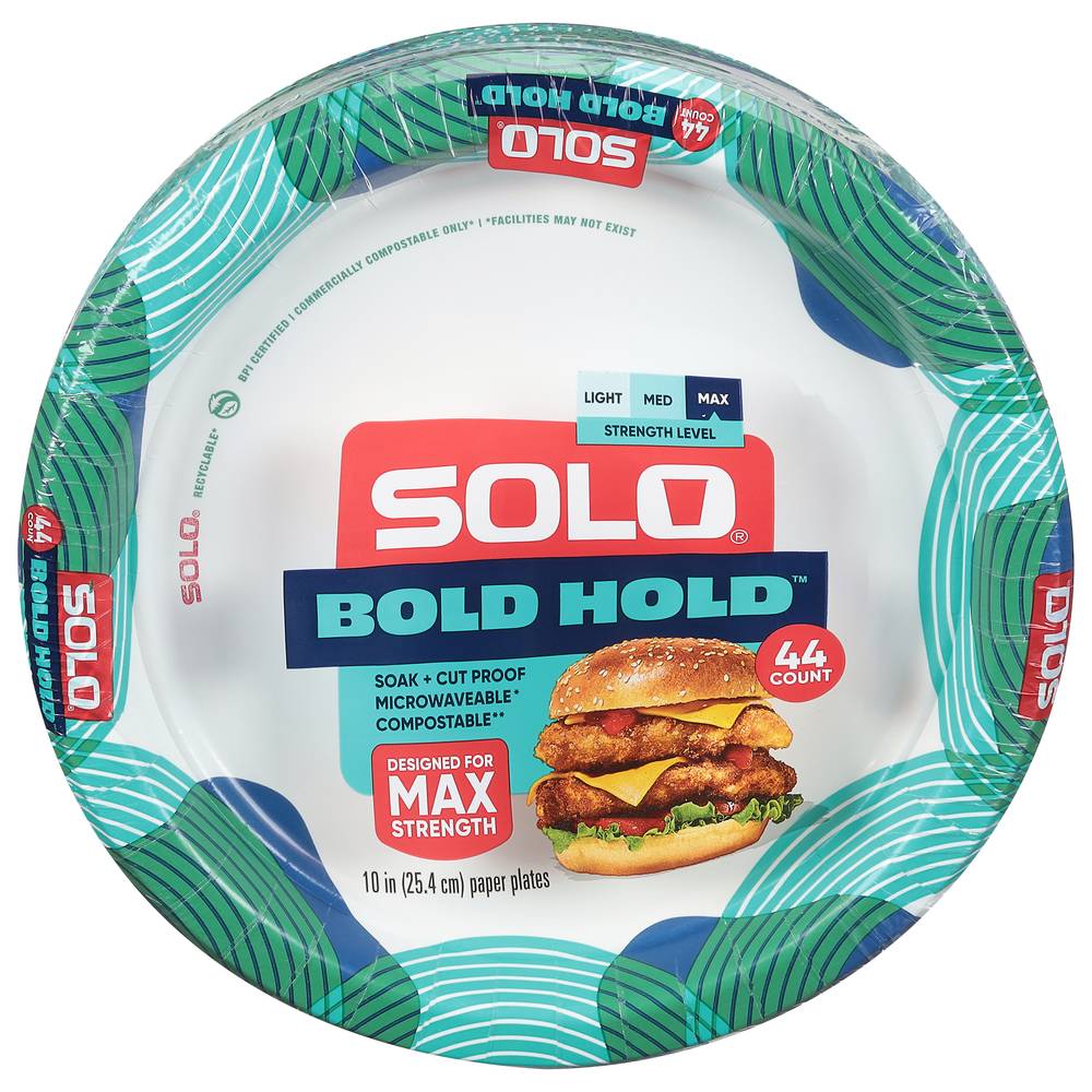 Solo Bold Hold Max Paper Plates (10 in)
