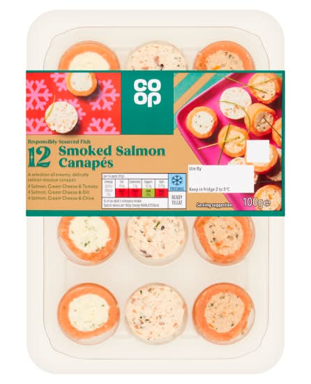Co-op Smoked Salmon Canapés (12 pack)