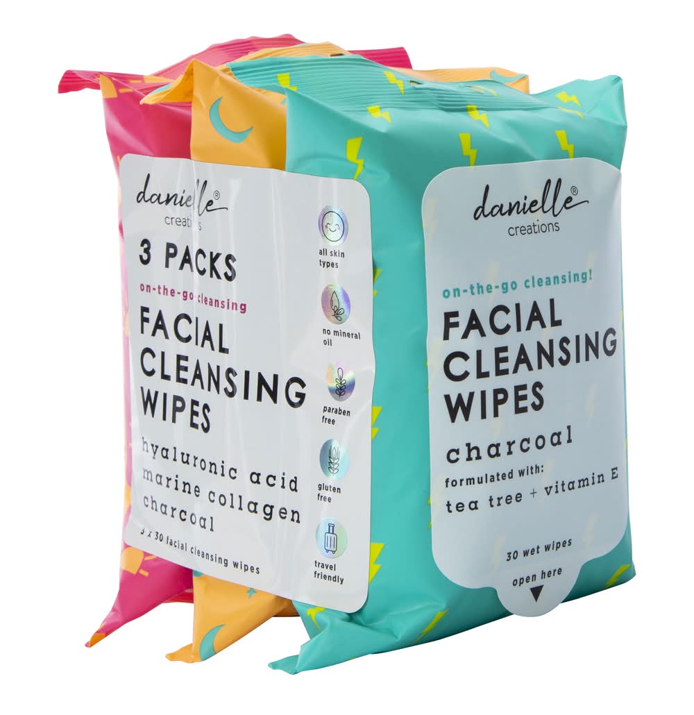 Danielle Creations® Facial Cleansing Wipes 3-Count