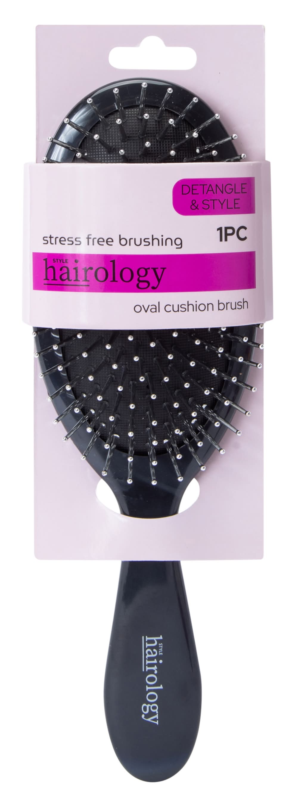 Oval Cushion Brush Black