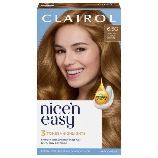 Clairol Nice'n Easy Lightest Golden Brown 6.5g Permanent Hair Color
