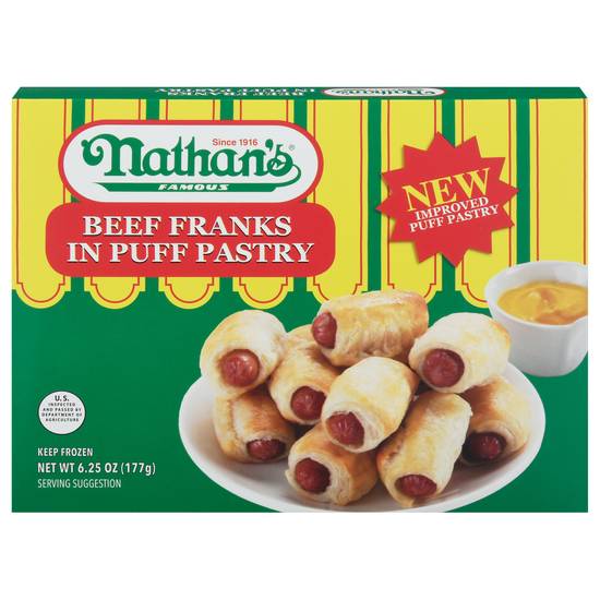 Nathan's Famous Beef Franks in Puff Pastry