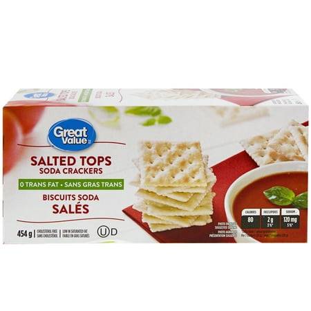 Great Value Salted Tops Soda Crackers (453 g)