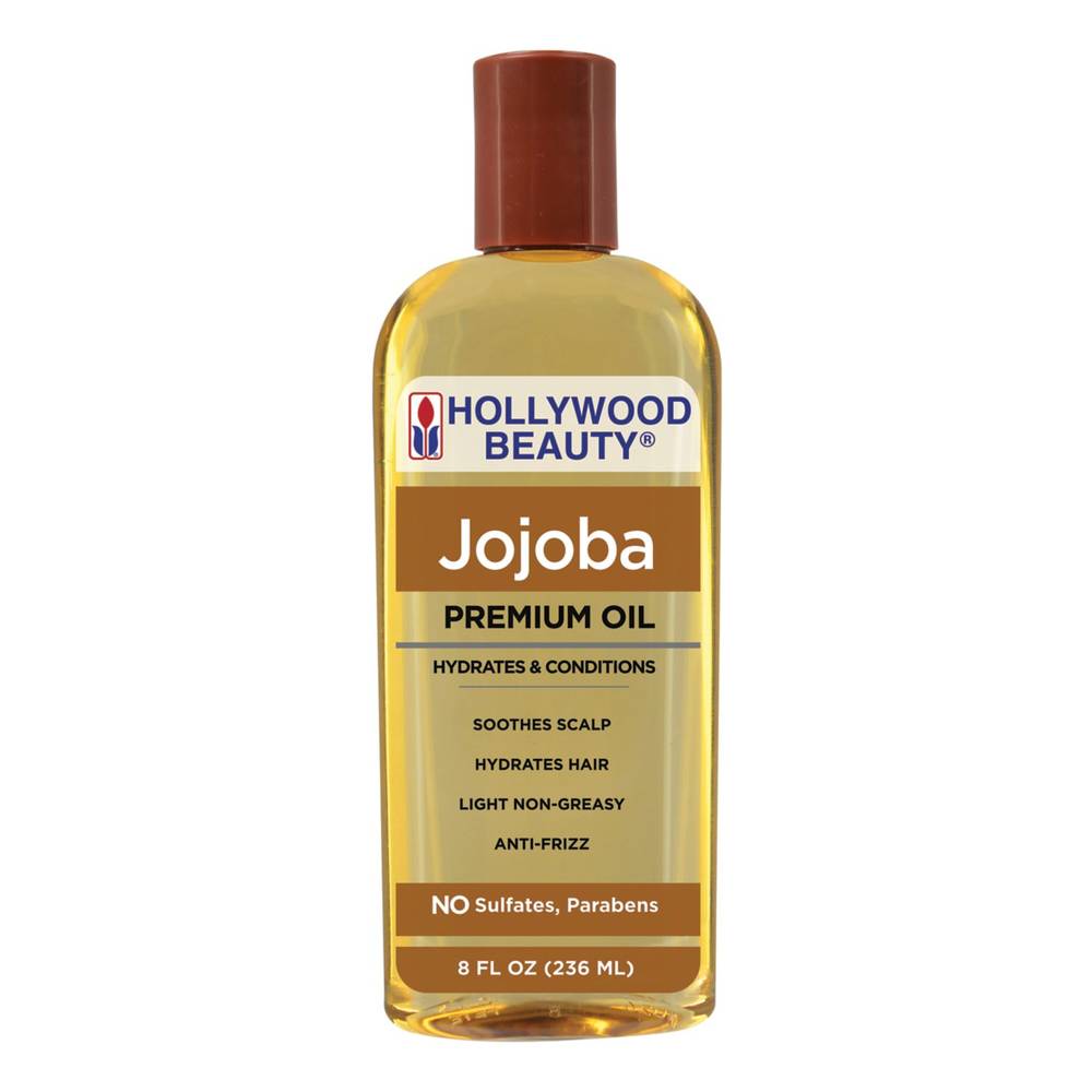 Hollywood Beauty Jojoba Premium Hair Oil, 8 OZ