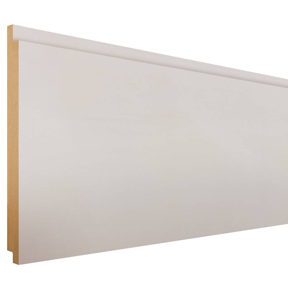 Metrie Complete 5.25-in x 8-ft White MDF Shiplap Wall Plank (Covers 3.66-sq ft) | 1676393