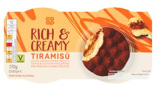 Co-op Rich & Creamy Tiramisù 2 x 85g (170g)
