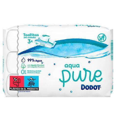 Toallitas Dodot Aquapure Pack 3 (144 unidades)