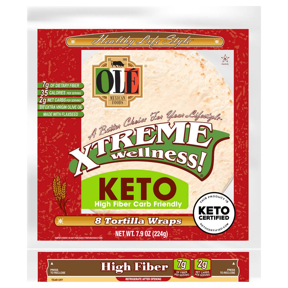 Ole Xtreme Wellness Tortillas Wraps (0.98 oz, 8 ct)