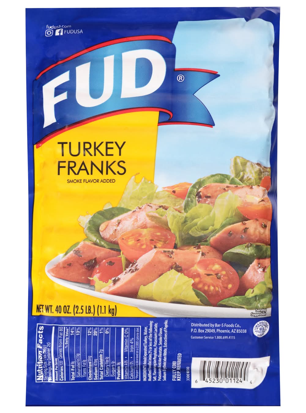 FUD Turkey Franks, Smoke (40 oz)
