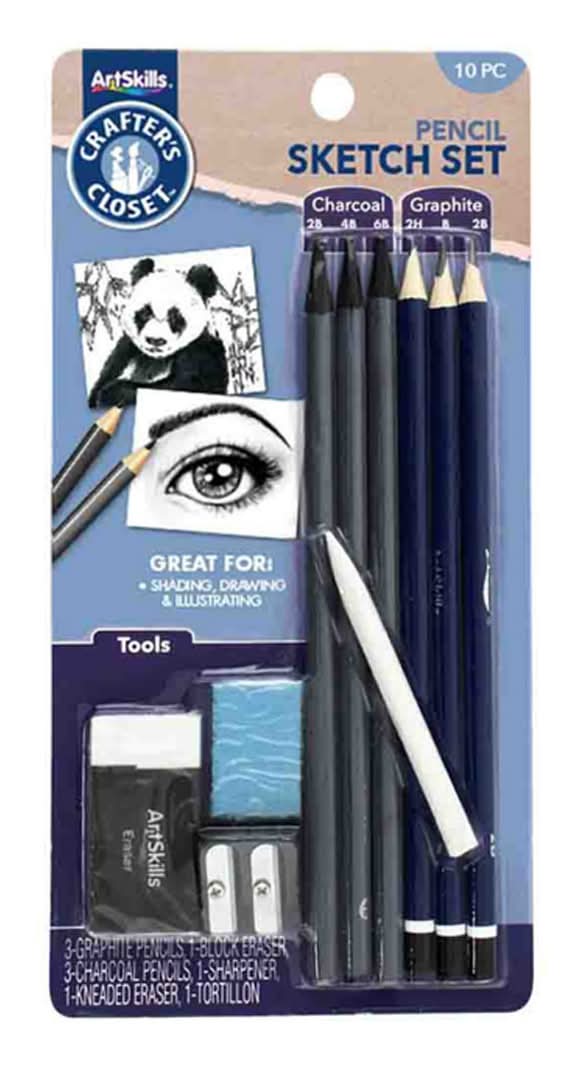 Artskills Crafter'S Closet Pencil Sketch Set 10 Pc