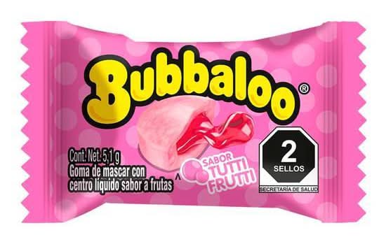 Bubbaloo · Goma de mascar, tuttifrutti