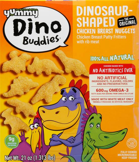 Dino Buddies Dinosaur-Shaped Chicken Breast Nuggets (21 oz)