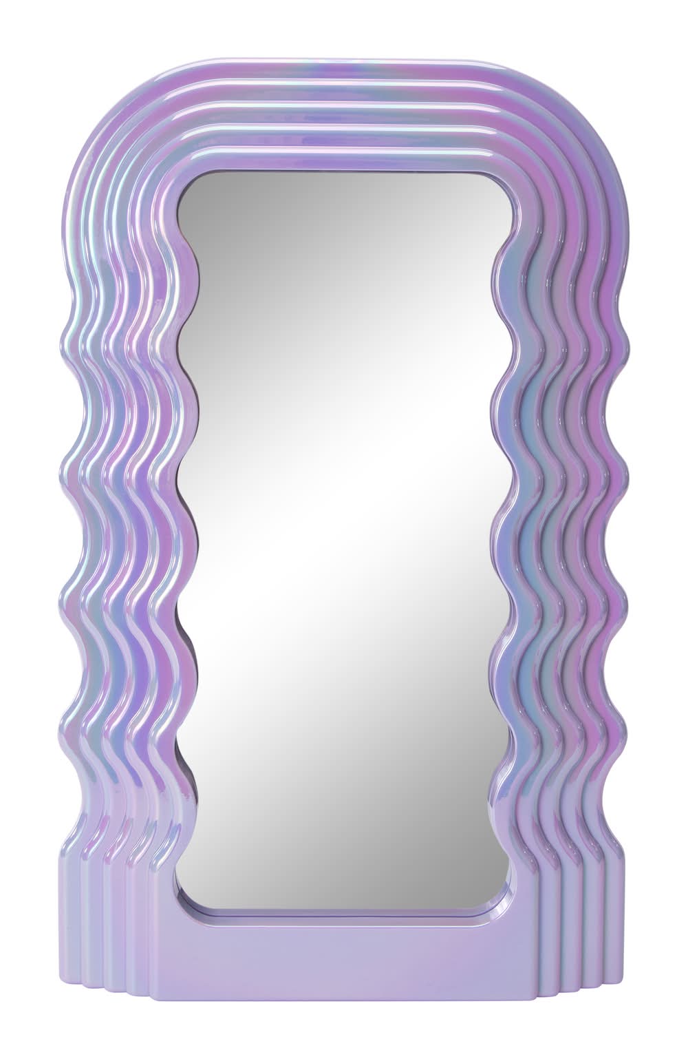 Iridescent Wavy Mirror Light Purple