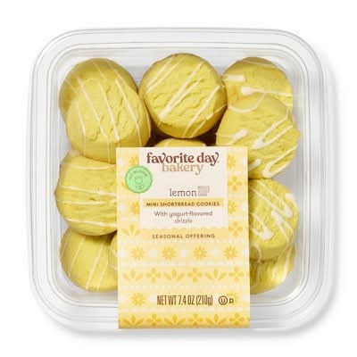 Favorite Day Spring Drizzled Shortbread Cookies, Lemon (7.4 oz)