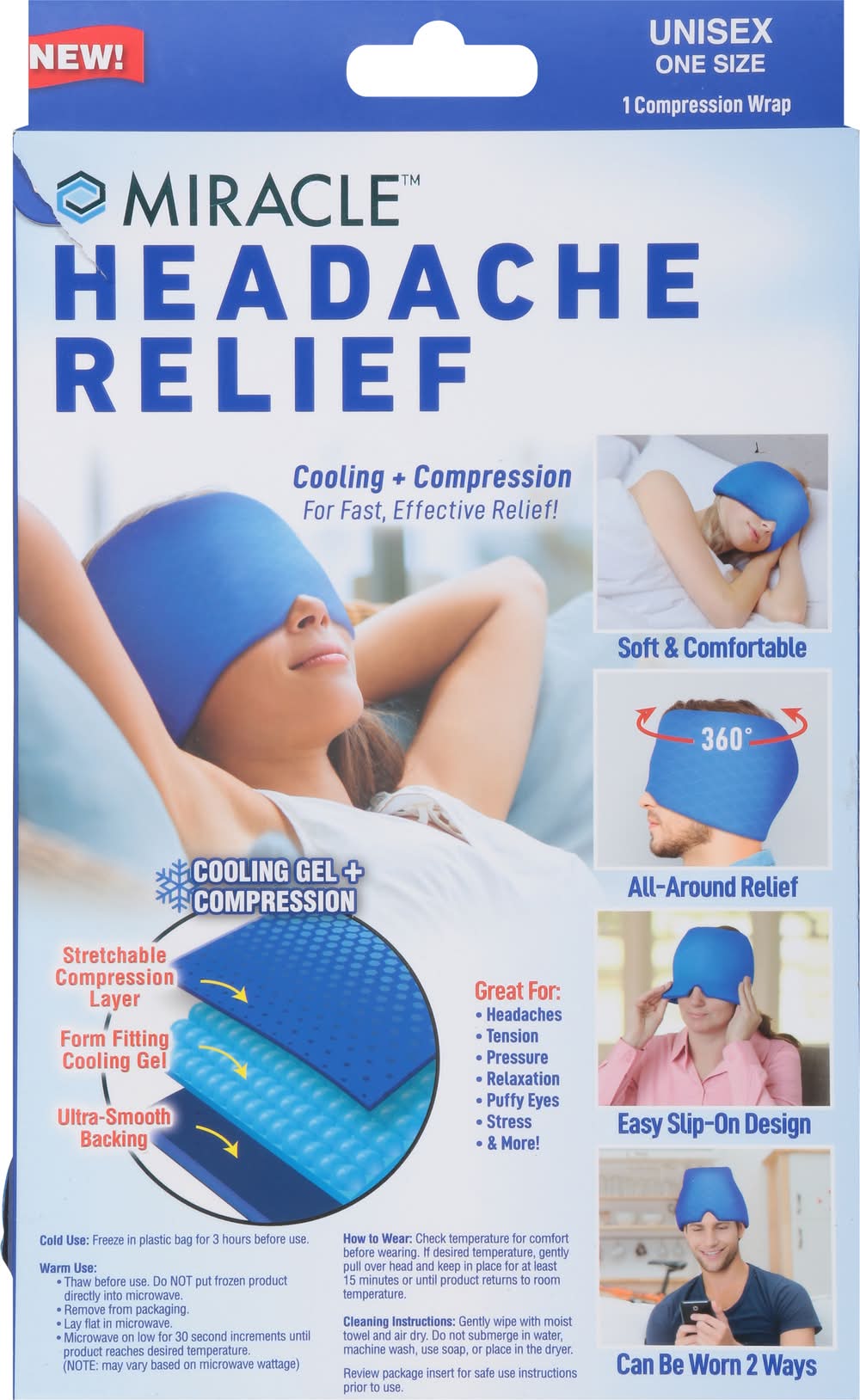Find Relief Fast with Ontel Miracle Unisex Headache Relief