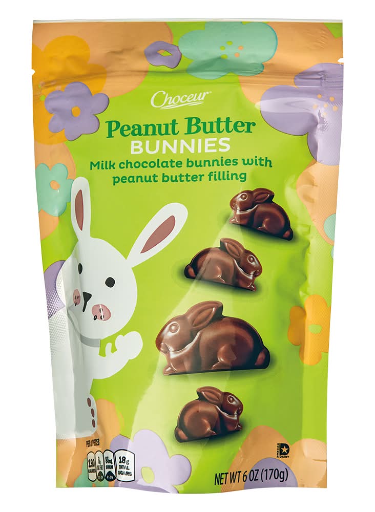 Choceur Milk Chocolate Bunnies, Peanut Butter (6 oz)
