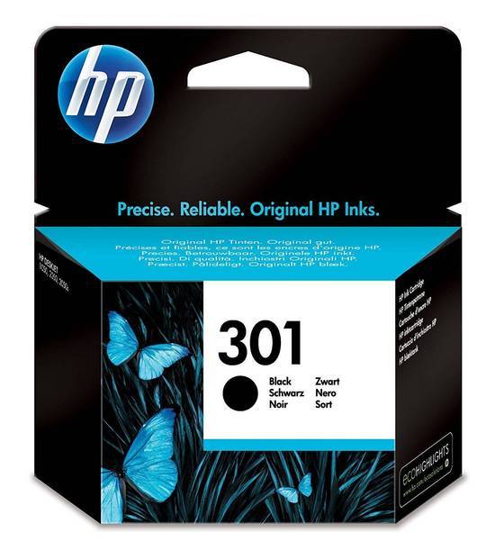 HP - Cartouche d'encre 301 noire authentique (ch561ee)