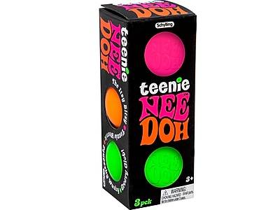 Schylling Teenie Nee-Doh Squishy Ball, Assorted Colors, 3/Pack (TND)