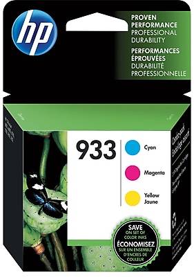 HP 933 Cyan Magenta Yellow Ink Cartridges