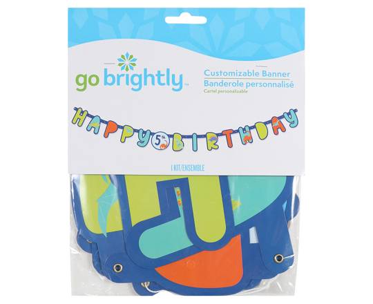 Go Brightly Happy Birthday Customizable Banner Kit, Assorted