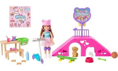 Barbie Chelsea Doll and Accessories Skatepark Playset