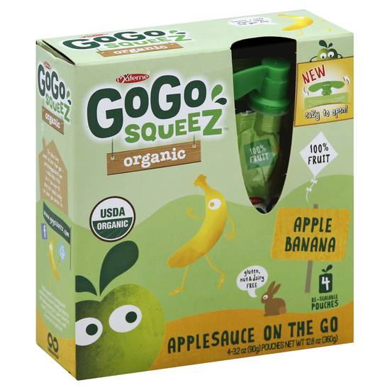Gogo Squeez Organic Applesauce on the Go (apple banana ) (4 ct)