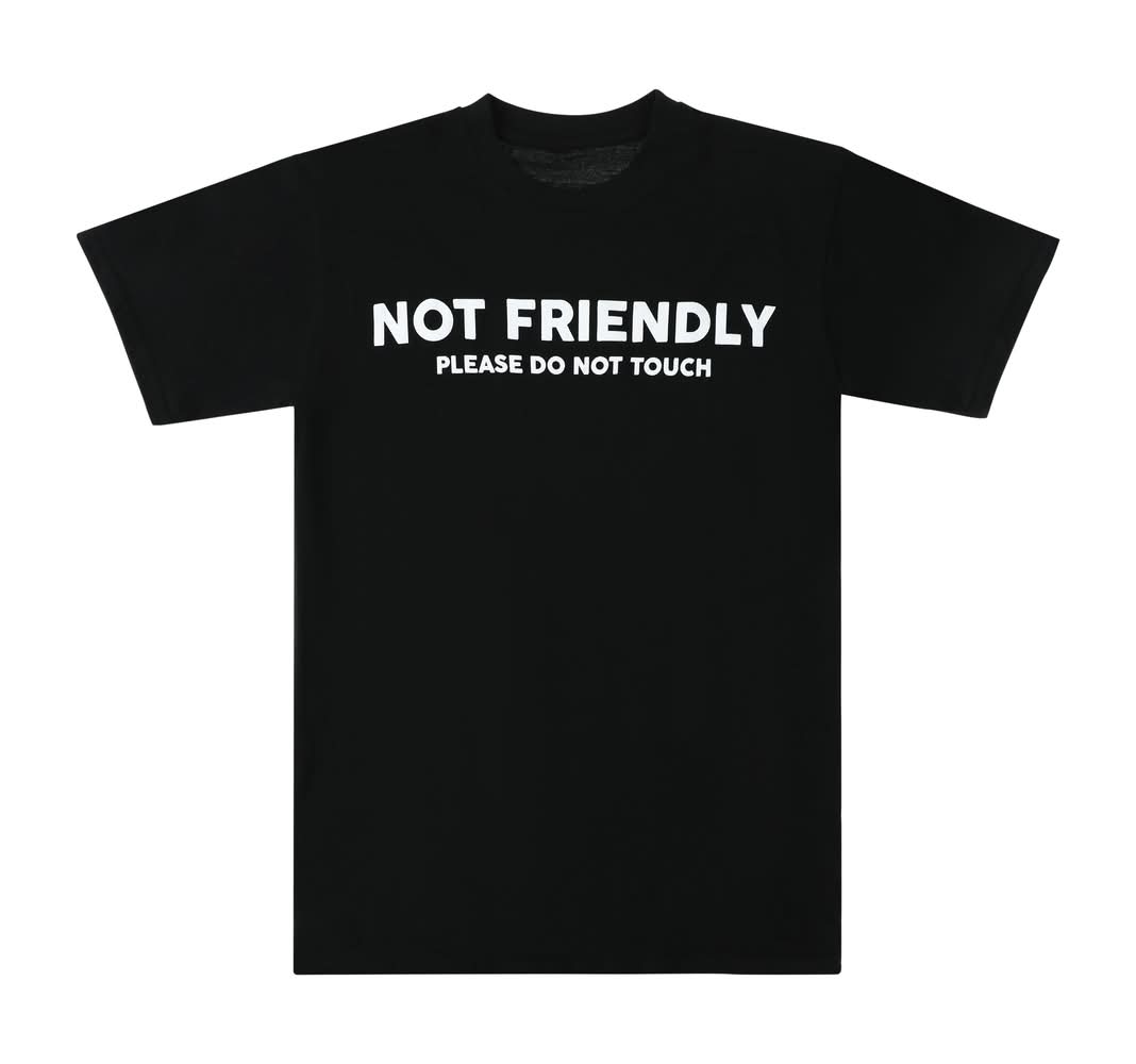 Not Friendly' Graphic Tee Medium White