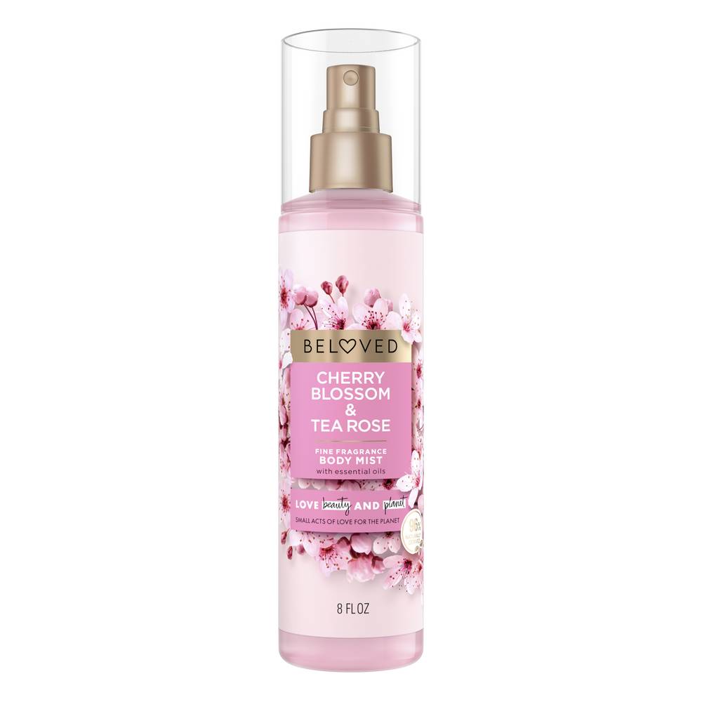 Love Beauty and Planet Beloved Fine Fragrance Body Mist Cherry Blossom & Tea Rose (8 fl oz)