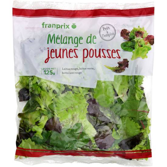Salade mélange de jeunes pousses Franprix 125g