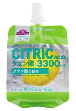 トップバリュ ドリンクゼリー クエン酸3300 レモン果汁入り (165g)