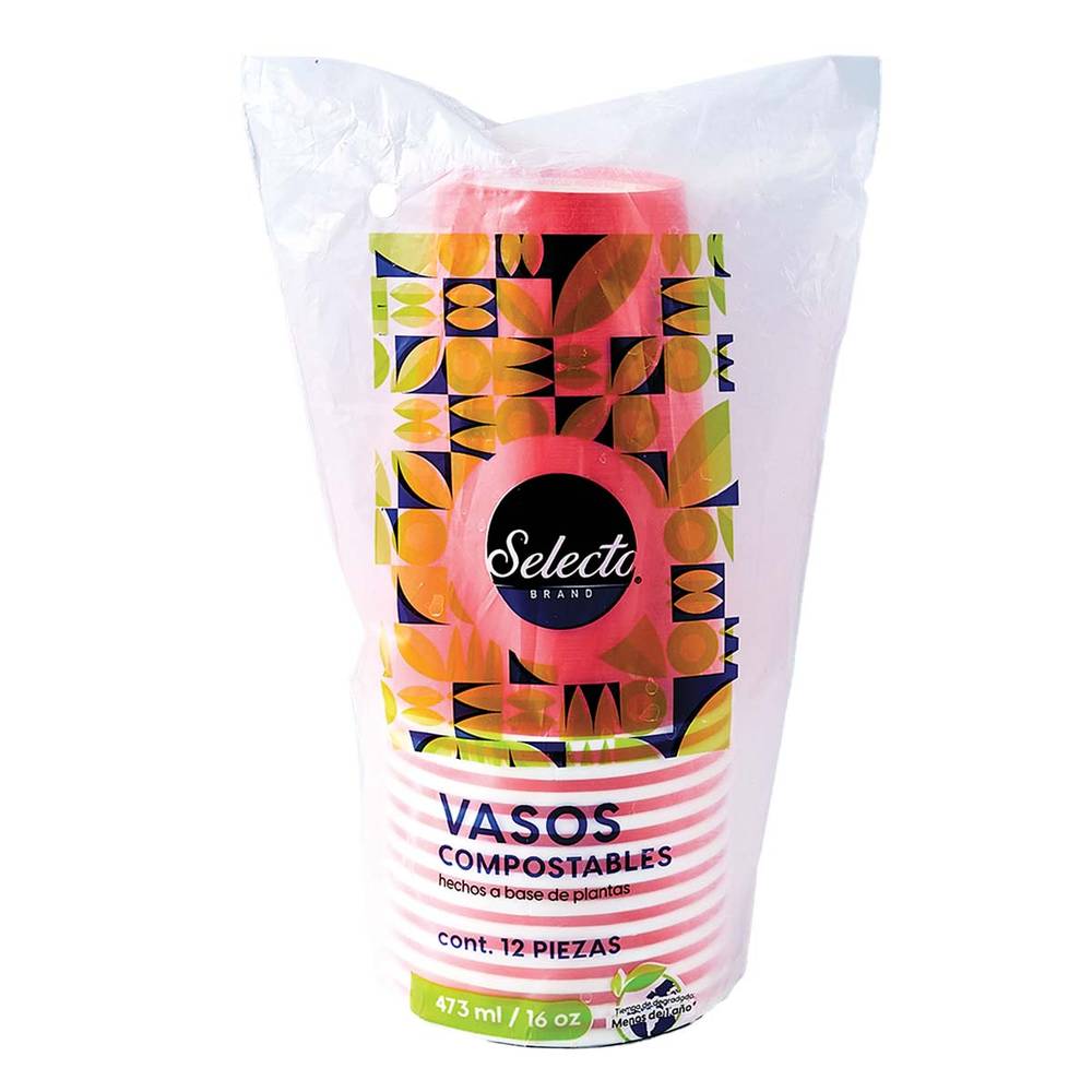 Selecto · Vaso compostable (12 un)