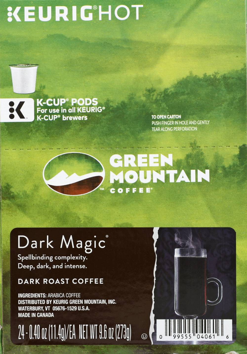 Green Mountain Coffee Roasters Dark Magic Dark Roast Coffee K-Cup Pods (24 x 0.4 oz)