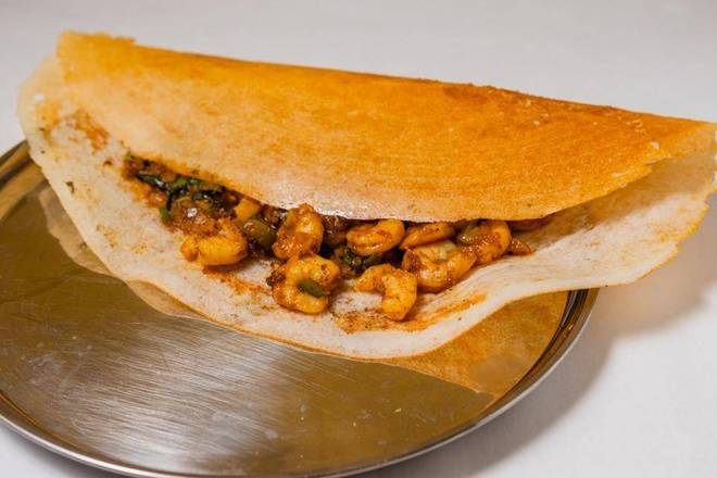 Kerala Shrimp Curry Dosa