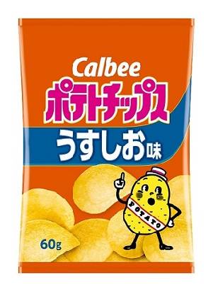 73149：カルビー ポテトチップス うすしお味 60G / Calbee Potato Chips Lightly Salted
