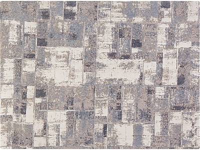 Anji Mountain Rug'd Aarhus Carpet & Hard Floor Chair Mat, 36 x 48'', Gray/White (AMB9007)