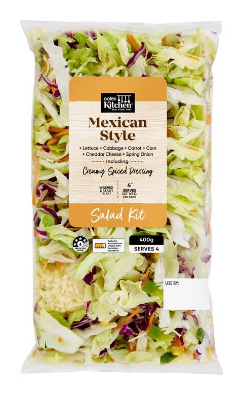 Coles Kitchen Mexican Style Salad Kit 400g