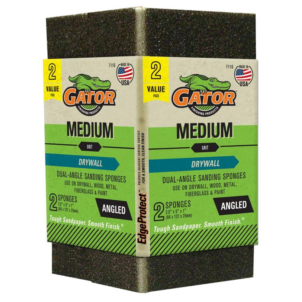 Gator Coarse 80-Grit Sanding Sponge 2.5-in x 1-in (2-Pack) | 7116