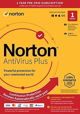 Norton Antivirus Plus For Single Device Use