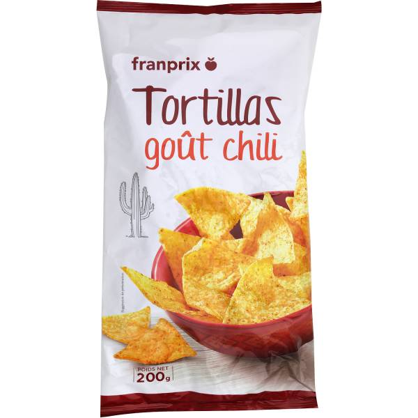 Franprix - Tortilla chips, chili (200g)