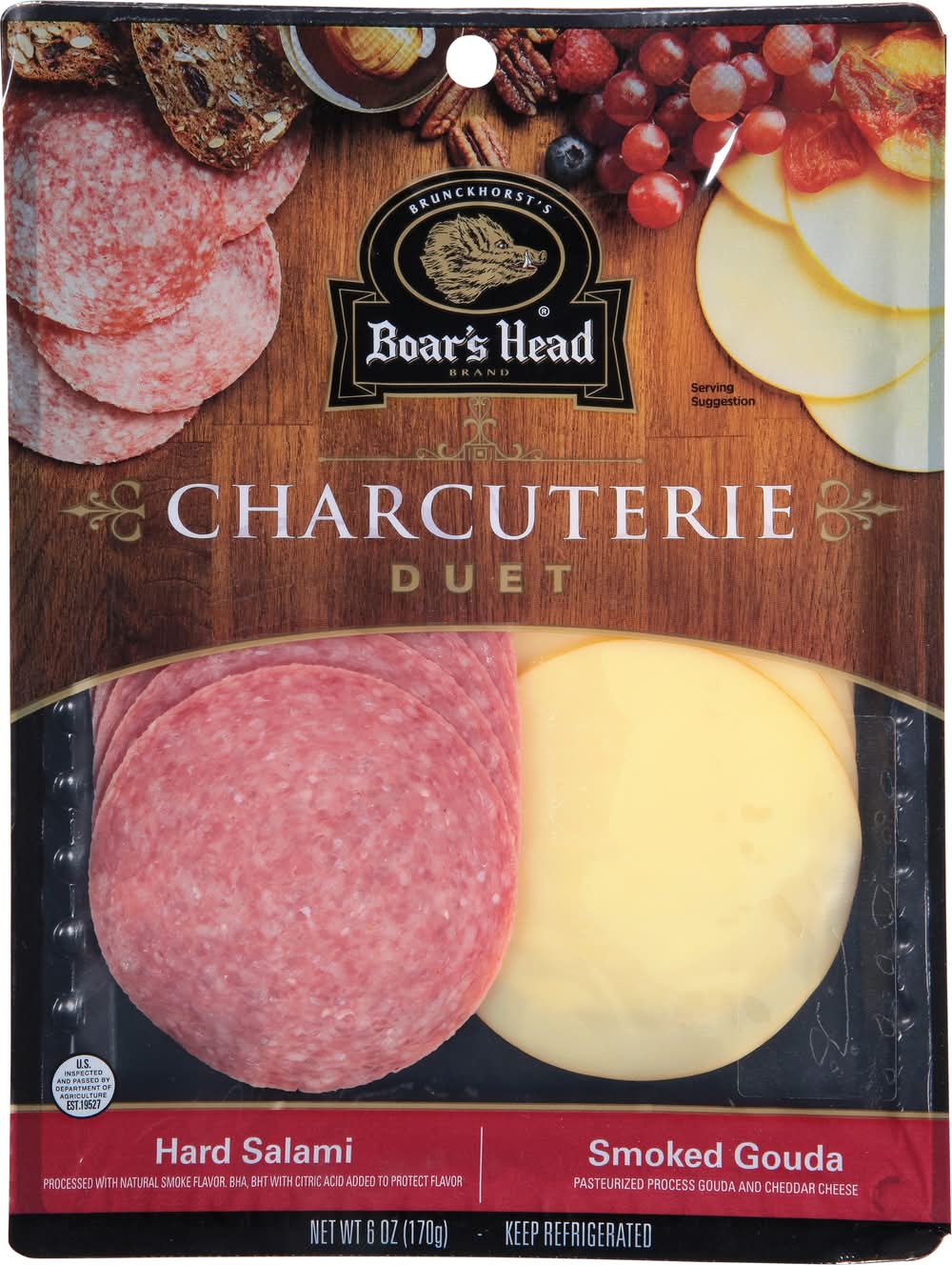 Boar's Head Charcuterie Duet, Hard Salami-Smoked Gouda (6 oz)