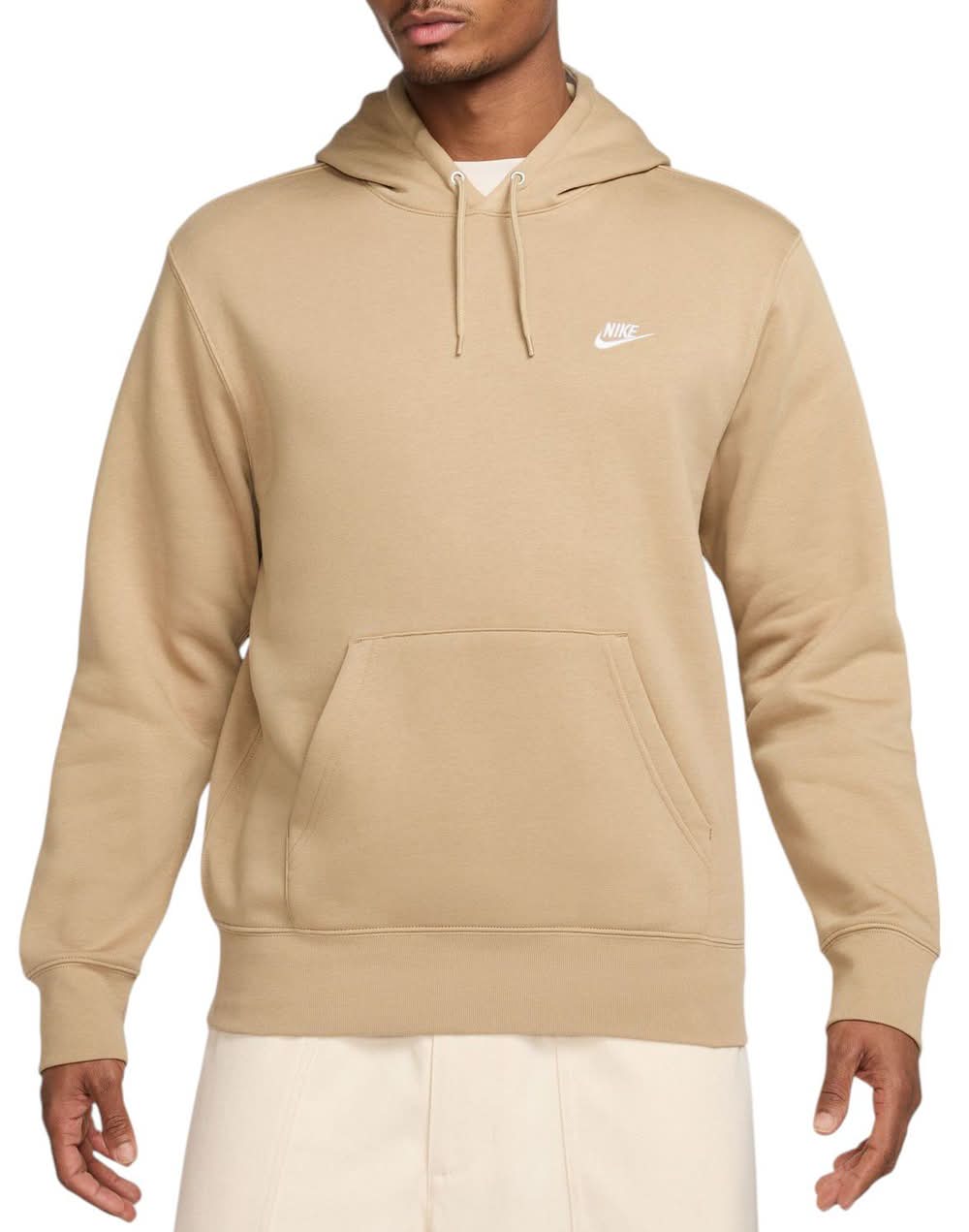 Nike Men's Club Fleece Hoodie (Parachute Beige, M)
