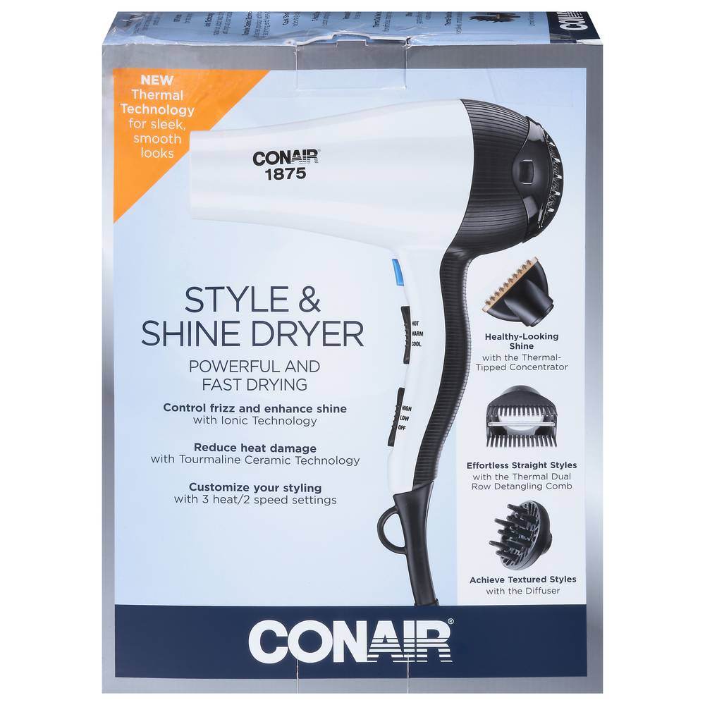 Conair Ceramic 1875 W Style and Shine Dryer