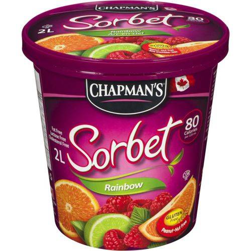 Chapman's sorbet sans gluten - sorbet gluton free (rainbow)