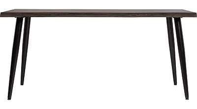 Gry Mattr Capsule 65W Live Edge Computer Desk, Black Walnut (GMCC-00843)