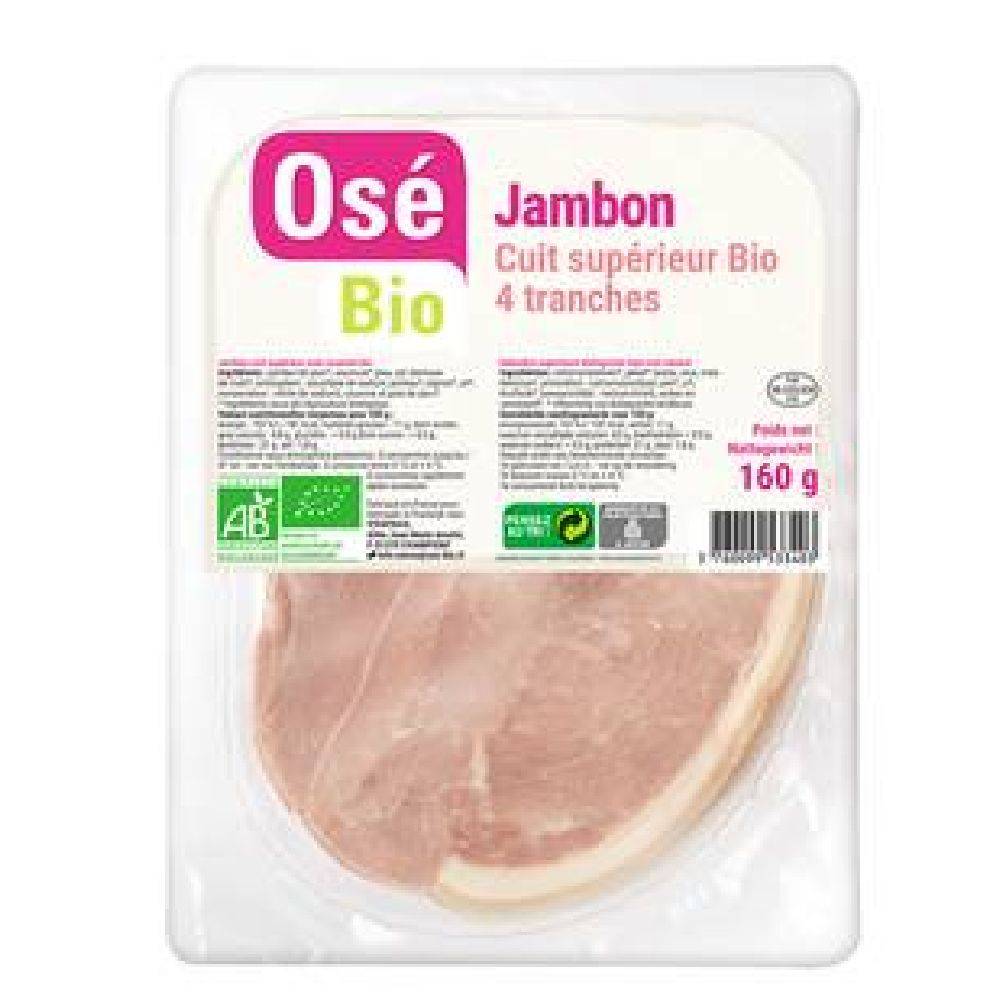 Osé Bio - Jambon cuit supérieur (4 unités)