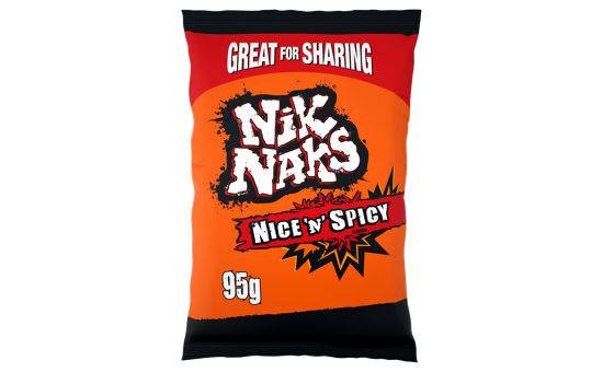 Nik Naks Nice 'N' Spicy Sharing Crisps Snacks 95g