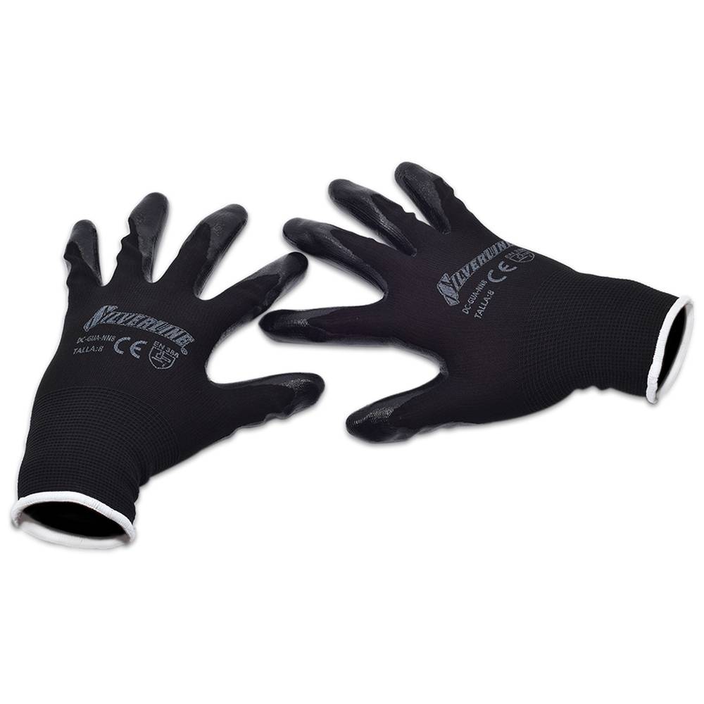 Silverline guantes de nitrilo no. 9 (1 par)