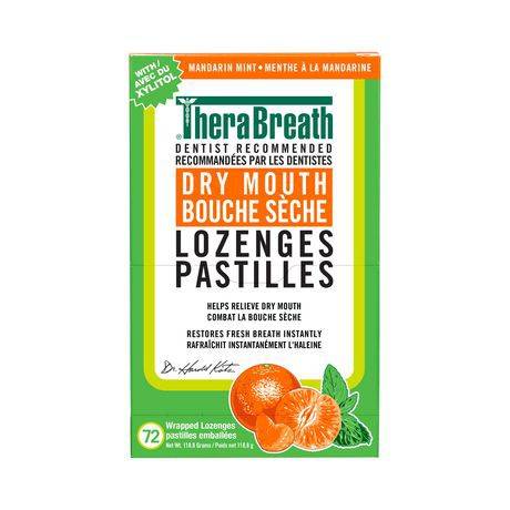 TheraBreath Mouth Wetting Lozenge Mandarin Mint