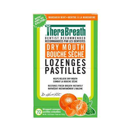 Therabreath Mouth Wetting Lozenge Mandarin Mint (72 units,118.3 g)